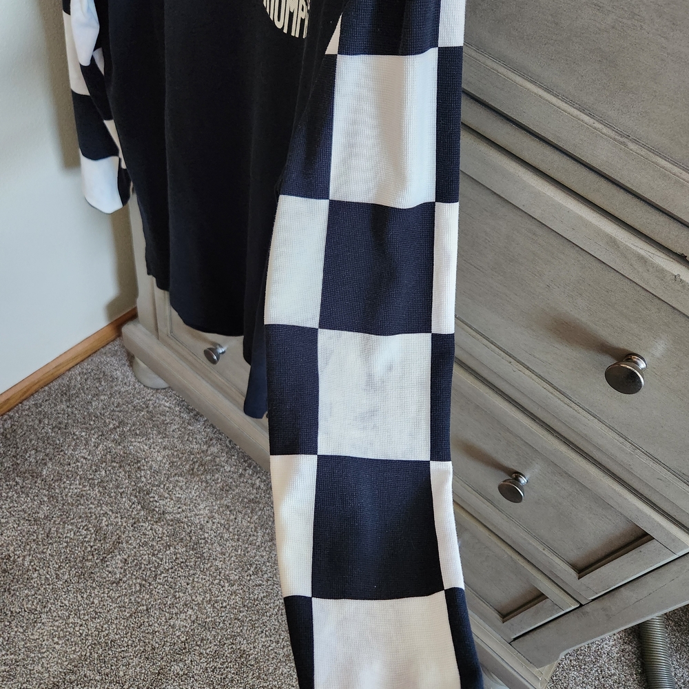 Triumph Motorcycle Navy and White Long Sleeve Shirt - Picture 8 of 9